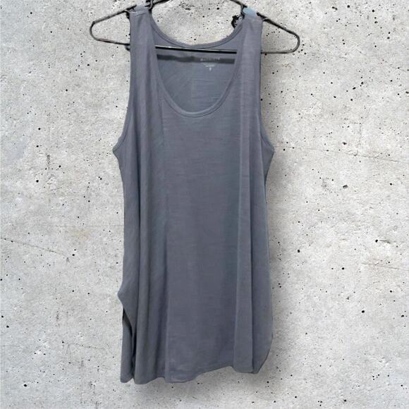 Athleta Women's Light Gray Stripes Sleeveless Breezy Tank Top Size Small - Picture 2 of 7